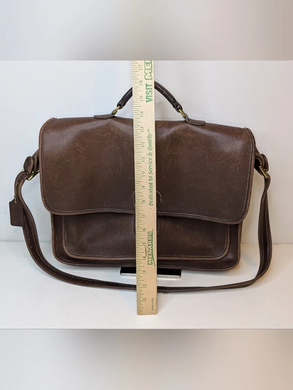 Coach 5180 Brown Metropolitan Briefcase USA Brass Devil Wears Prada 2